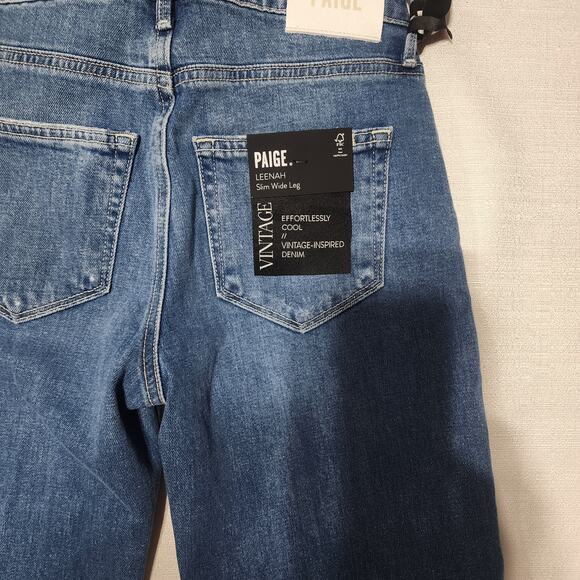 Paige Granada destructed straight leg jeans W23 L39'' women's - Picture 5 of 6